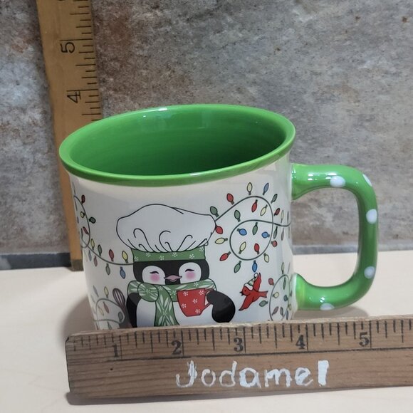 Temptations by Tara Coffee Mug Winter Whitney Penguin Christmas Lights Chef Hat - Picture 7 of 11